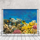 Lofaris Colorful Coral Fish Seabed Natural Scenery Backdrop